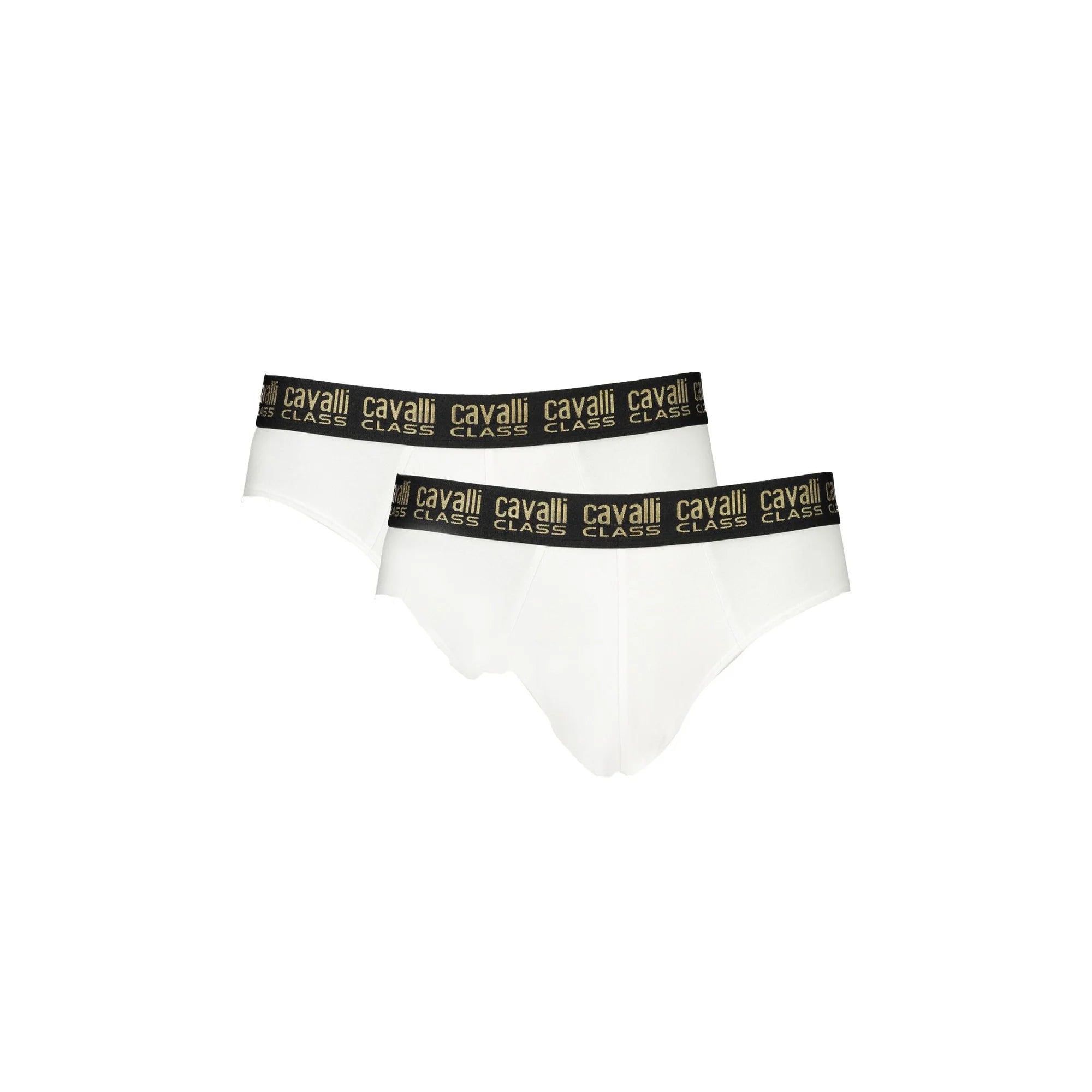 Cavalli Class Slip Uomo Bianco Bi-Pack Elastico Stampa Logo Intimo - foto prodotto